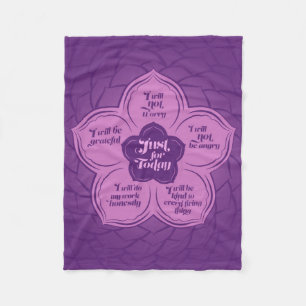 Reiki Prinzipien - Reiki Gebote in Lotus Fleecedecke