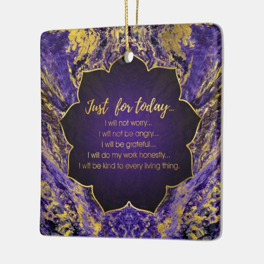 Reiki Prinzipien - Reiki Gebote Keramikornament (Links)