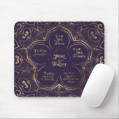 Reiki Prinzipien - Reiki Gebote lila und Gold Mousepad (Mit Mouse)