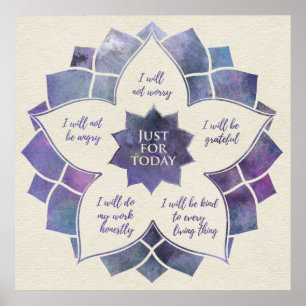 Reiki Prinzipien - Reiki Gebote Poster