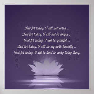 Reiki Prinzipien - Reiki Gebote Poster