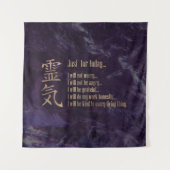 Reiki Prinzipien - Reiki Gebote Wandteppich (Vorderseite)