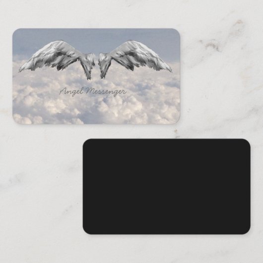 Reiki, Psychisch, Angels Wings Business Card Visitenkarte (Vorne/Hinten)