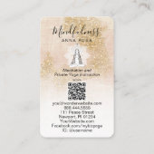 *~* Reiki QR Meditation Rosa Frau Mandala Göttin Visitenkarte (Rückseite)