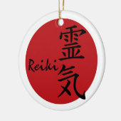 Reiki - rot keramikornament (Links)