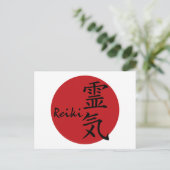 Reiki - rot postkarte (Stehend Vorderseite)