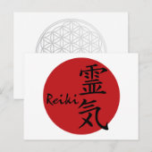 Reiki - rot postkarte (Vorne/Hinten)