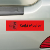 Reiki - Rot u. Ihr Text Autoaufkleber (Auf Auto)