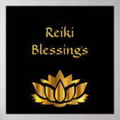 Reiki Sessings Black/Gold Poster (Vorne)
