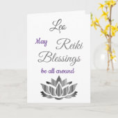 Reiki Sessings werden gut begrüßt Karte (Gelbe Blume)