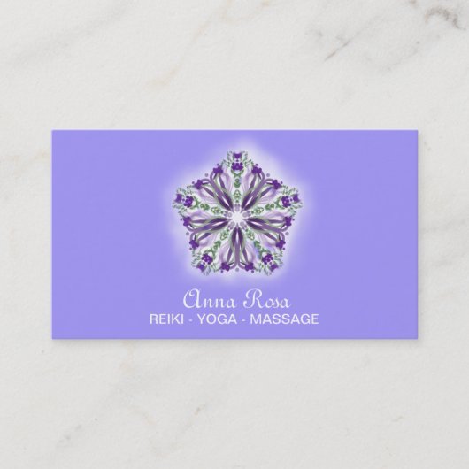 ~ Reiki Star Mandala Sacred Geometry Healer Visitenkarte (Vorderseite)