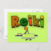 Reiki Stick People Design Geschenke Postkarte (Vorne/Hinten)