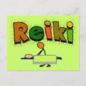 Reiki Stick People Design Geschenke Postkarte (Vorderseite)