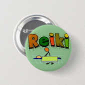 Reiki Stock-Leute-Entwurfs-Geschenke Button (Vorne & Hinten)