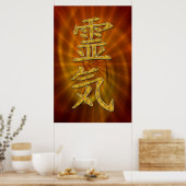 REIKI Symbol Gold + Glanz Poster (Küche)