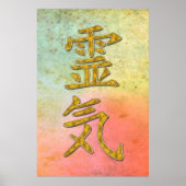REIKI Symbol Gold Poster (Vorne)