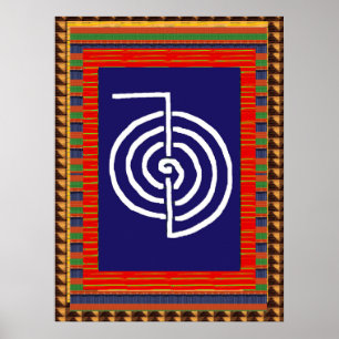 REIKI Symbol heilende KUNST Yoga:  cadeau gießen Poster