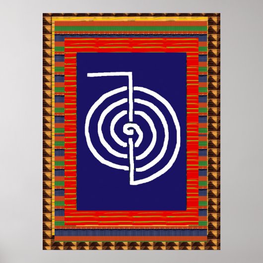 REIKI Symbol Heilung ART Yoga : cadeau pour tous Poster (Vorne)