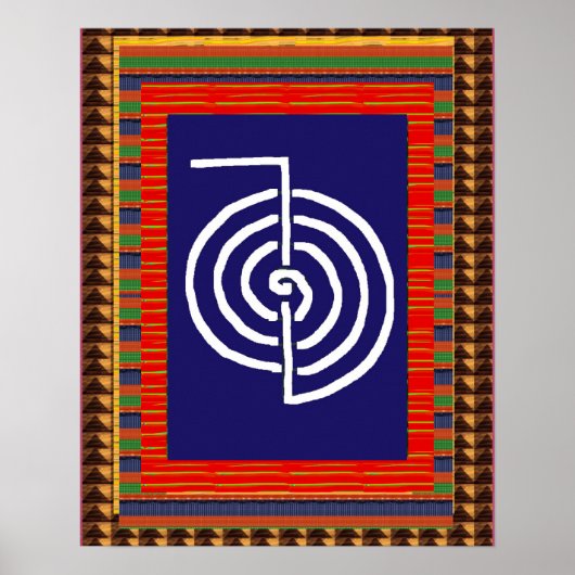 REIKI Symbol Heilung ART Yoga : cadeau pour tous Poster (Vorne)