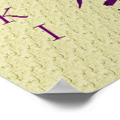 Reiki-Symbol in Lila Poster (Ecke)