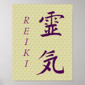 Reiki-Symbol in Lila Poster (Vorne)