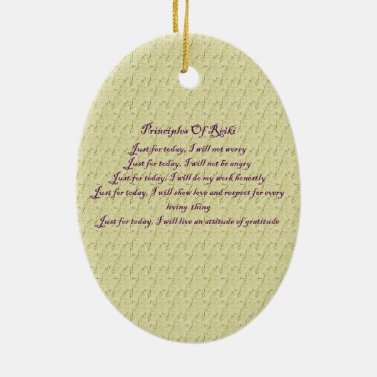 Reiki Symbol Principles Inspiration Ornament (Hinten)