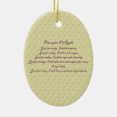 Reiki-Symbol und Grundsätze Inspiration Keramik Ornament (Hinten)