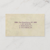 Reiki Symbol und Hände in Lotus Amethyst und Gold Visitenkarte (Rückseite)