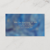 Reiki Symbol und Hände in Lotus Blue Marble Visitenkarte (Rückseite)