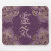 Reiki Symbole - Pastelllila und Gold Mousepad (Vorne)
