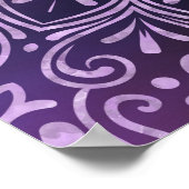 Reiki Symbole und Heilkräfte auf lila Licht Poster (Ecke)