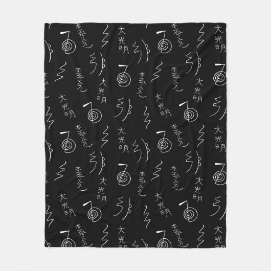 Reiki Symbols Pattern - Reiki Healing Fleecedecke (Vorderseite)