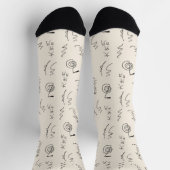 Reiki Symbols Pattern - Reiki Healing on Beige Socken (Oben)
