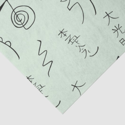 Reiki Symbols Pattern - Reiki Healing Seidenpapier (Ausschnitt)