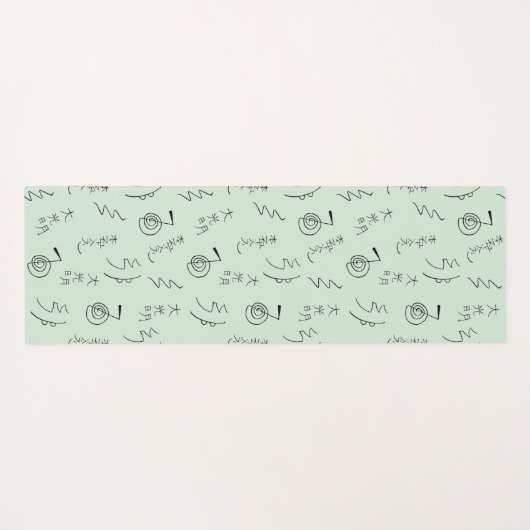 Reiki Symbols Pattern - Reiki Healing Yogamatte (Rückseite (Horizontal))