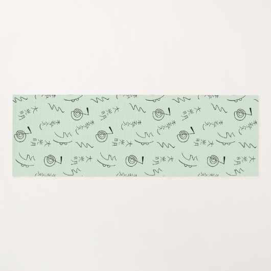 Reiki Symbols Pattern - Reiki Healing Yogamatte (Vorderseite (Horizontal))