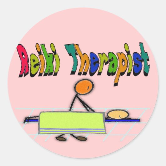 Reiki Therapeut - Menschen beim Design halten - Aq Runder Aufkleber (Vorderseite)