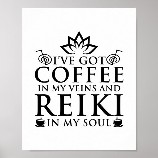 Reiki und Kaffee | Reiki Master Esoteric Reiki Ges Poster (Vorne)