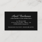 Reiki und Yoga-Visitenkarten Visitenkarte (Rückseite)