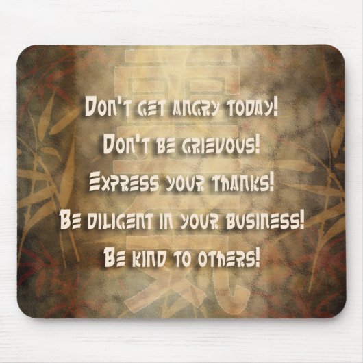 REIKI Usui Grundsätze Mousepad (Vorne)