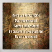 REIKI Usui Grundsätze Poster (Vorne)