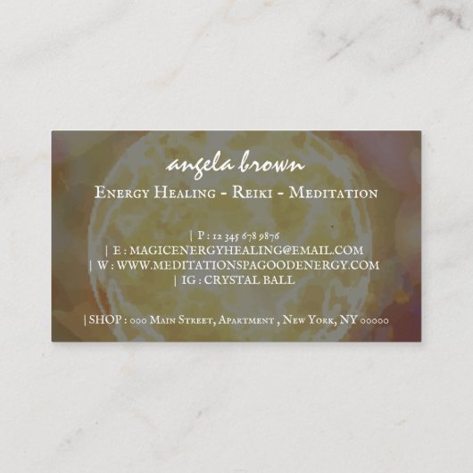 Reiki Visitenkarte (Rückseite)