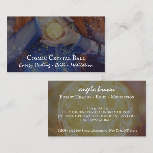 Reiki Visitenkarte (Vorne/Hinten)