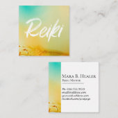 *~* Reiki VorlagenReiki Praktiker-Energie-Heiler Quadratische Visitenkarte (Vorne/Hinten)
