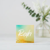 *~* Reiki VorlagenReiki Praktiker-Energie-Heiler Quadratische Visitenkarte (Stehend Vorderseite)