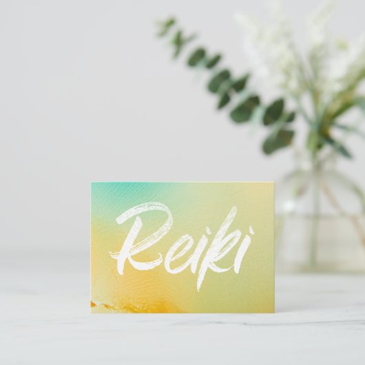 *~* Reiki VorlagenReiki Praktiker-Energie-Heiler Visitenkarte (Stehend Vorderseite)
