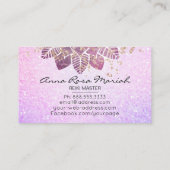 *~* Reiki Wasserfarbe Mandala Glitzer Heilung Yoga Visitenkarte (Rückseite)