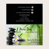 Reiki Wellness-Center-Yoga W/Appointment u. Visitenkarten (Außenseite Aufgefaltet)