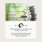 Reiki Wellness-Center-Yoga W/Appointment u. Visitenkarten (Innenseite Aufgefaltet)