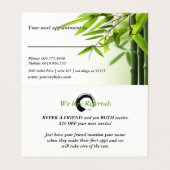 Reiki Wellness-Center-Yoga W/Appointment u. Visitenkarten (Innenseite Aufgefaltet)